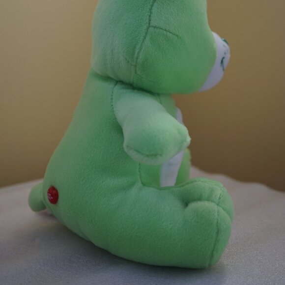 Vintage 2003 Nanco Care Bears Good Luck Bear 11" Plush (Green, Shamrock) - Picture 8 of 11